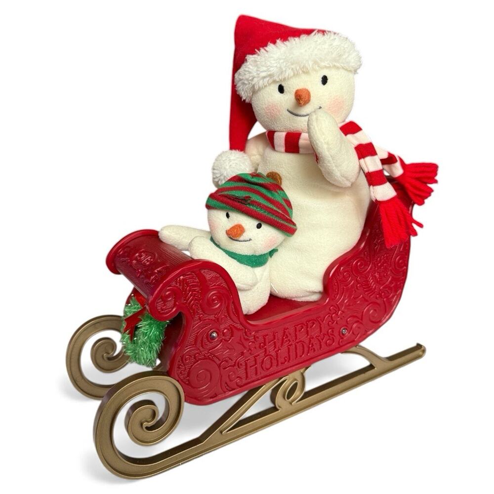 Hallmark Jingle Pals Singing Snowman Twinkling Sleigh Ride 2016 Christmas Plush